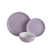 (43/10B) Lot RRP £50. 2x Dinner Set Items. 1x Stoneware Lilac Two-Tone 12 Piece Dinner...