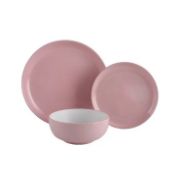 (45/10B) Lot RRP £60. 3x Stoneware Pink Two Tone 12 Piece Dinner Set RRP £20 Each. Lot...