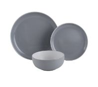 (26/10C) Lot RRP £75. 3x Stoneware Grey Two-Tone 12 Piece Dinner Set RRP £25 Each. Lot...