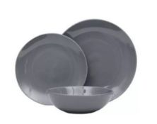 (95/9F) Lot RRP £100. 4x Stoneware Grey 12 Piece Dinner Set RRP £25 Each. Lot Contains...