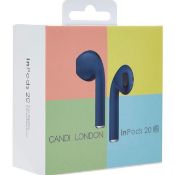 5 x Candi London Inpods 20 Navy True Wireless Bluetooth Earphones RRP 29.95 ea.
