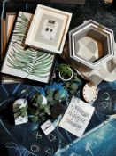 H4/A - Domestic Decorative Goods, Picture Frames, Plastic Plants, Clock, Shelves & Blanket