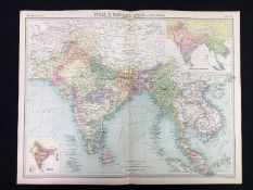 Antique Coloured Map India and Farther India.