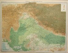 Antique Map India Himalayas Pakistan Kashmir Tibet Rajasthan Punjab.