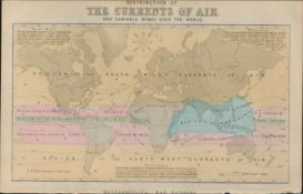 Rare James Reynolds Antique Geological The Worlds Air Currents.