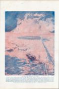 Imaginary Mars Landscape Astronomy Antique Book Plate.
