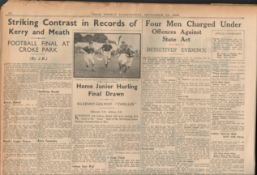 Kerry V Meath 1939 GAA All-Ireland Football Final at Croke Park Newspaper