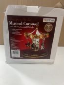 Christmas Workshop Christmas Market Musical Carousel. RRP £39.99 - Grade U