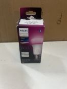 Phillips Hue White And Coloured B27 Smart Bulb. RRP £49.99 - Grade U