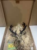 Geometric Stag Head Wall Decoration. RRP £19.99 - Grade U