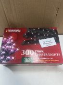 Christmas Workshop 300 Pink Chaser Lights. RRP £24.99 - Grade U