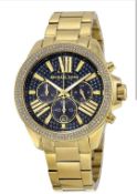 Michael Kors Wren Chronograph Blue Crystal Pave Ladies Watch MK6291