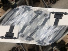8 x Black Hammered Tee Hinges