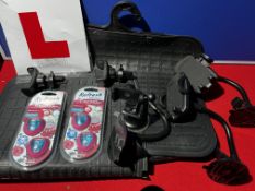 J1/E - Job Lot, Car Accessories, L Plate, Phone Holders, Mini Diffusers & Car Mats