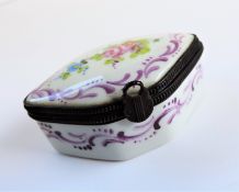 Antique Limoges Porcelain Pill/Trinket Box