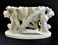 Antique Moore Brothers Porcelain Cherub Jardiniere Bowl/Planter/Vase c. 1880's