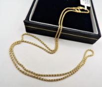 18 inch Gold on Sterling Silver Chain Necklace Made in Italy 'NEW' with Gift Pouch