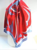 Designer Italian Silk Scarf 88cm Square
