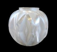 Circa 1930's French Art Deco Faceted Glass Vase
