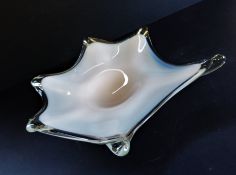 Vintage Chribska Glass Centrepiece Dish circa 1970's