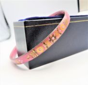 Vintage Michaela Frey Pink Enamel Bangle