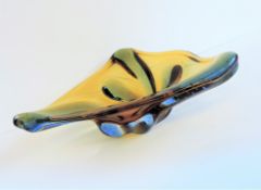 Murano Sommerso Galliano Ferro Bullicante Glass Bowl