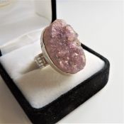 Vintage Artisan Rough Amethyst Ring c. 1970's