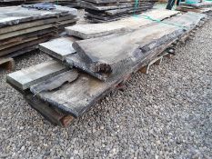 13x Hardwood Timber Sawn Seasoned English Oak Waney Edge / Live Edge Boards/ Planks