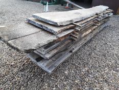 10x Hardwood Timber Sawn Seasoned English Oak Waney Edge / Live Edge Boards/ Planks