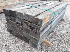 10x Hardwood Sawn Timber Rustic English Oak Sleepers