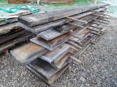 11x Hardwood Timber Sawn Seasoned English Oak Waney Edge / Live Edge Boards/ Planks
