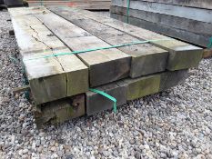 8x Hardwood Sawn Timber Rustic English Oak Sleepers