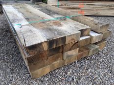 23x Hardwood Sawn Timber Rustic English Oak Sleepers