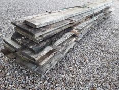 8x Hardwood Seasoned Sawn Timber Waney Edge / Live Edge English Oak Boards / Planks