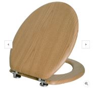 Brand New Boxed Portway Toilet Seat - Oak RRP £30 **NO VAT**