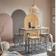 (1E). RRP £200. Nina Dining Nest 4 Stools Grey. Table: (L120x W65x H90cm). Stool: (W35x D35x H60cm) - Image 1 of 8