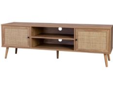 (P) RRP £185. Kubu Rattan Large TV Stand. (H49x W150x D39cm).