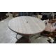 (R3) Florence Rattan 6 Seater Dining Table With Marble Effect Glass Table Top. (H72x Dia 140cm). - Image 4 of 4
