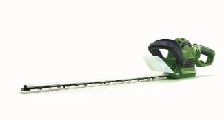 (1E). Lot RRP £124. 2x Powerbase Hedge Trimmers. (1x 66cm 710W RRP £69, 1x 55cm 550W RRP £55).