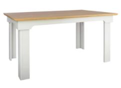 (P) RRP £100. Diva Dining Table Ivory. (L150x W90x H75cm).