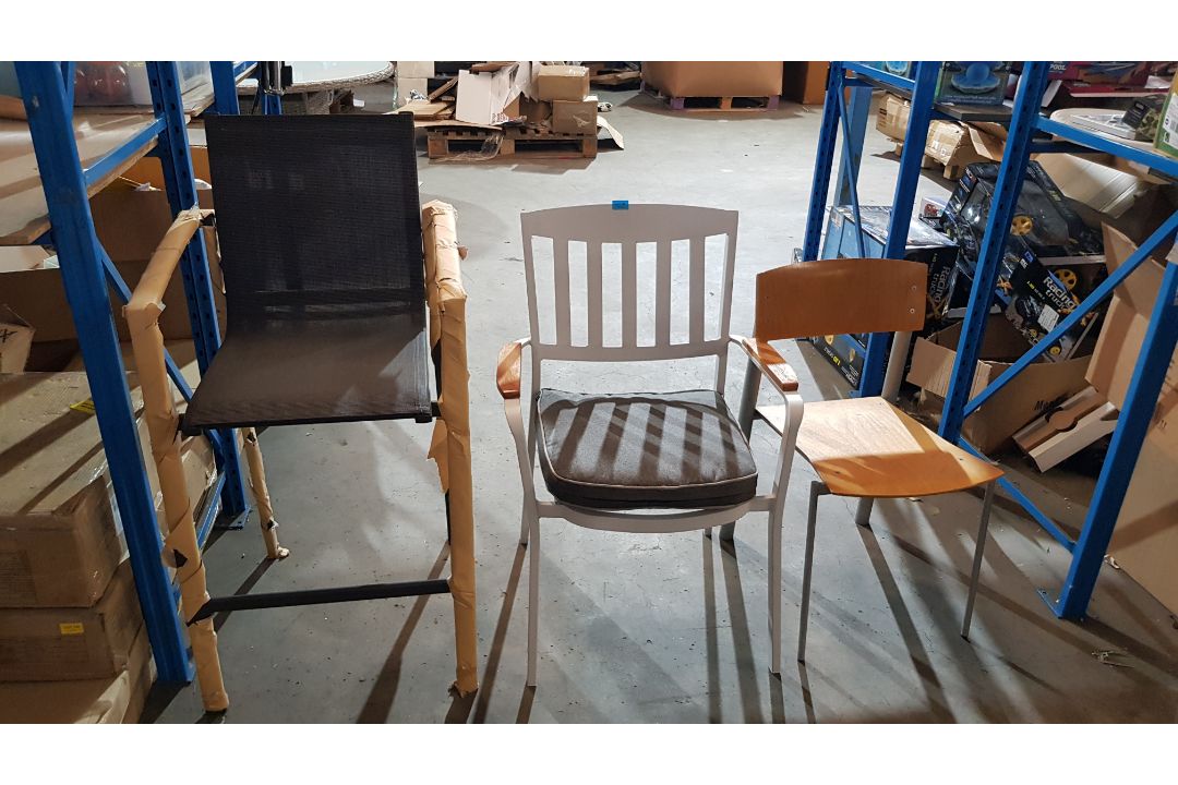 (1F) 3x Mixed Chairs To Include 1x Oslo Bar Chair Charcoal. - Image 3 of 6