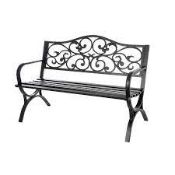 (R3) RRP £125. Homebase Metal Ornate Bench