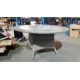 (R3) Florence Rattan 6 Seater Dining Table With Marble Effect Glass Table Top. (H72x Dia 140cm). - Image 3 of 4