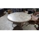 (R3) Florence Rattan 6 Seater Dining Table With Marble Effect Glass Table Top. (H72x Dia 140cm). - Image 1 of 4