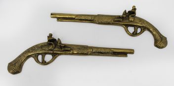 Pair of Decorative Brass Firearms
