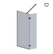 Brand New Boxed Wet Room Screen & Pivot Screen 700/350 x 2000mm - Chrome RRP £395 *No VAT*