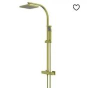 Brand New Boxed Aero Exposed Thermostatic Shower System - Brushed Brass RRP £270 *No VAT*