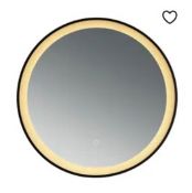 Brand New Boxed Tetbury Round LED Mirror 600mm - Black RRP £314 *No VAT*