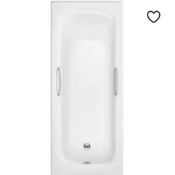 Brand New Claro White Straight Bath with Grips - 1700 x 700mm RRP £250 *No VAT*