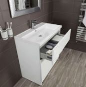 Brand New in Box Vermont 800mm Floorstanding Vanity Unit - Gloss White RRP £399.99 *No VAT*